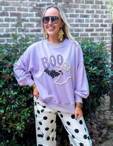 Boo Purple Bat Sweatshirt