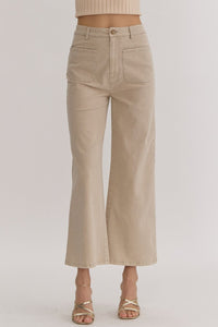 Whitley Wide Leg Pants Stone