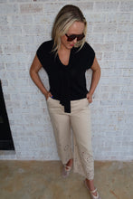 Load image into Gallery viewer, Black Tie Sweater Top