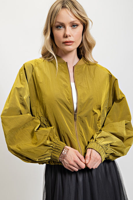Milan Olive Bomber Jacket