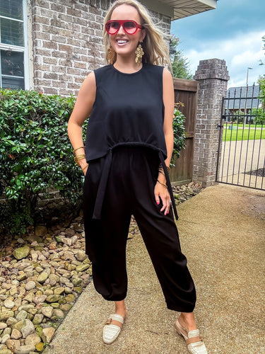 Bubble Black Pant Set