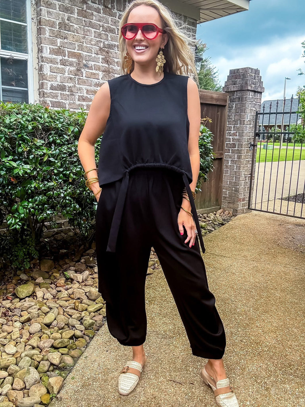 Bubble Black Pant Set