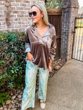 Load image into Gallery viewer, Love Shack Printed Pants Sage