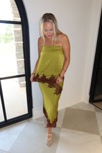 Load image into Gallery viewer, Chartreuse Lace Skirt Set