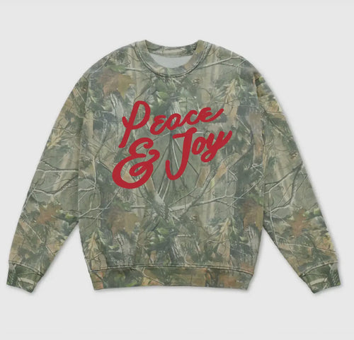 Peace & Joy Holiday Christmas Camo Sweatshirt