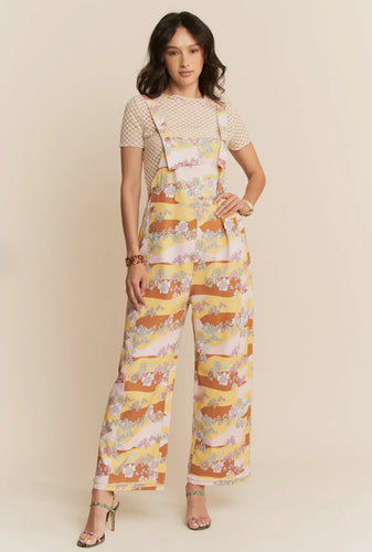 Retro Floral Overalls