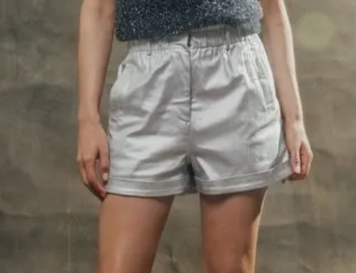 Silver Metallic Shorts