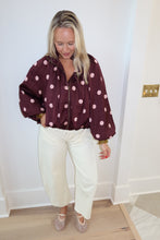 Load image into Gallery viewer, Burgundy/Pink Bubble Satin Jacket