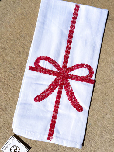 MS Sequin Bow Tea Towel