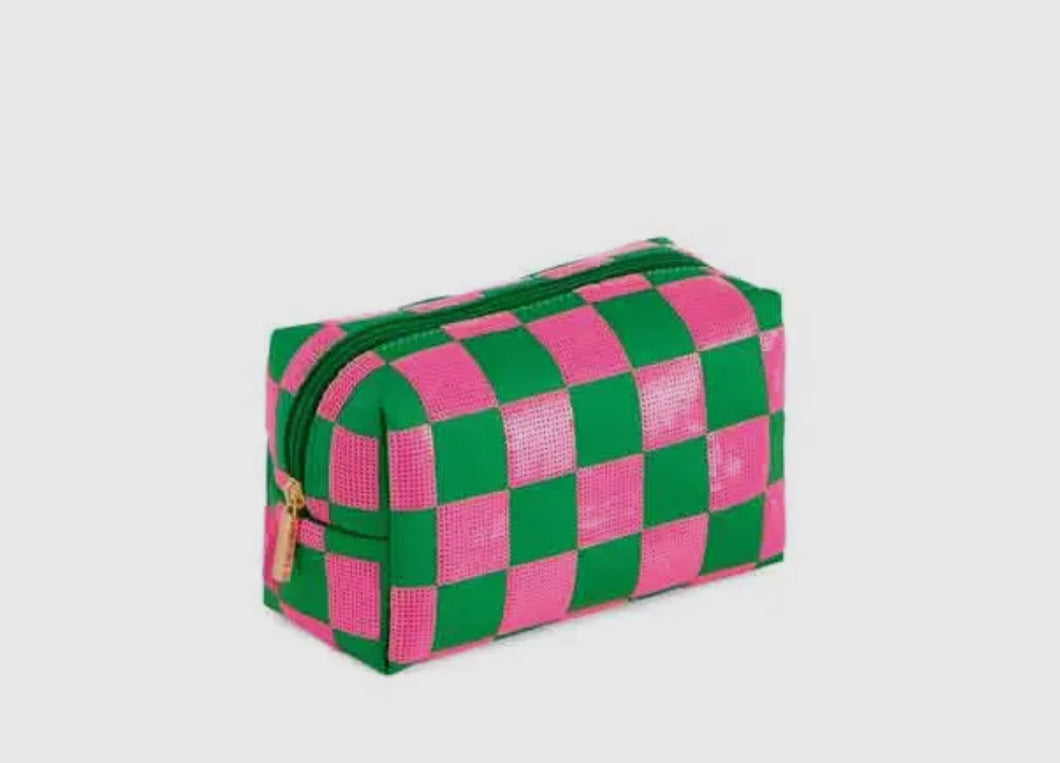 Cara Check Pattern Pouch