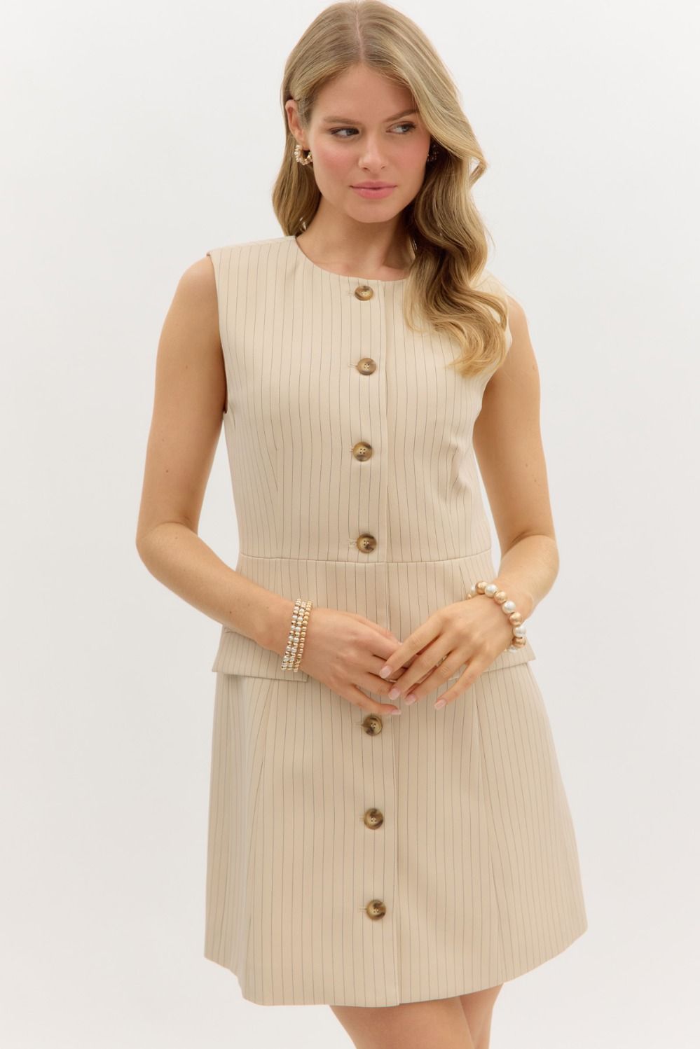 Sandy Beach Button Dress