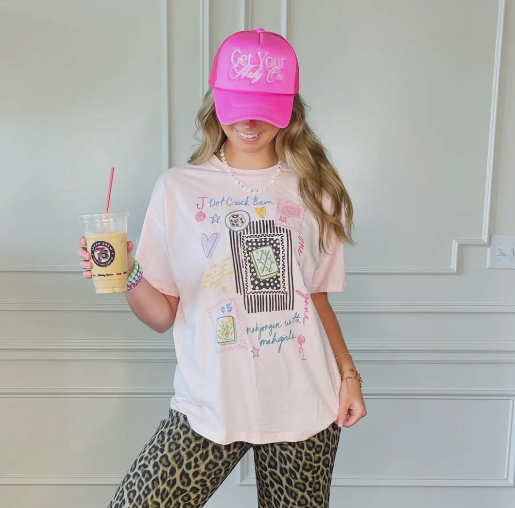 Pink Mahjong Collage Tee