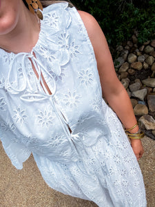 Sweet Eyelet Skirt Set