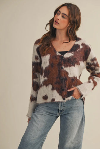 Brown Multi Sweater Cardigan