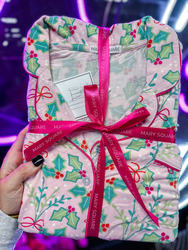 Mary Square Charlotte Mistletoe Kisses PJ Set
