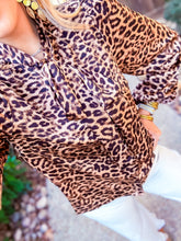Load image into Gallery viewer, Wild Grace Leopard Tie Blouse