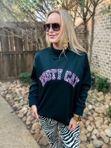 RUSTY CAT Black Mock Neck