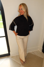 Load image into Gallery viewer, Little Details Black Mock Neck Sweater
