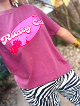 Load image into Gallery viewer, Rolling With Rusty Cat Graphic Tee Burgundy