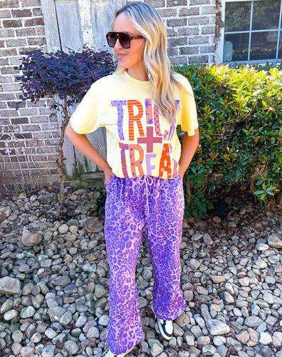 Lavender Leopard Cargo Joggers