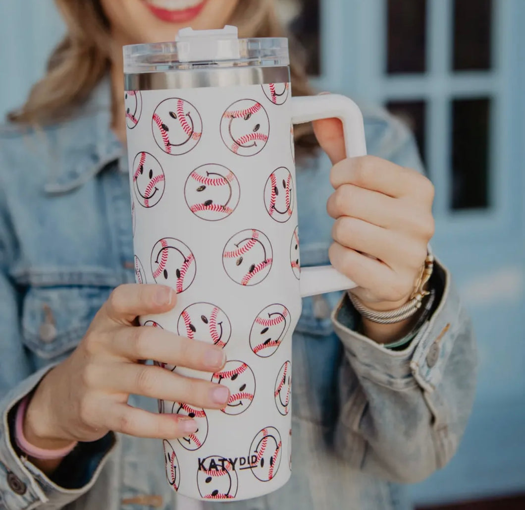 Baseball Happy Faces Tumbler