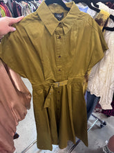 Load image into Gallery viewer, Olive Belted Midi Dres