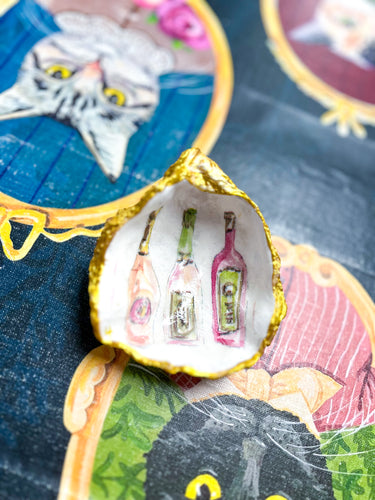 Popping Champagne Oyster Trinket Tray