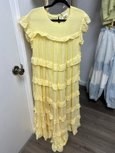 Lemon Tiered Dress