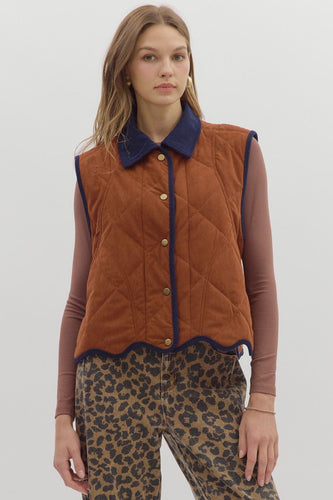 Chestnut Button Vest