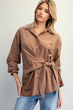 Load image into Gallery viewer, Coco Striped Tie Waist Top