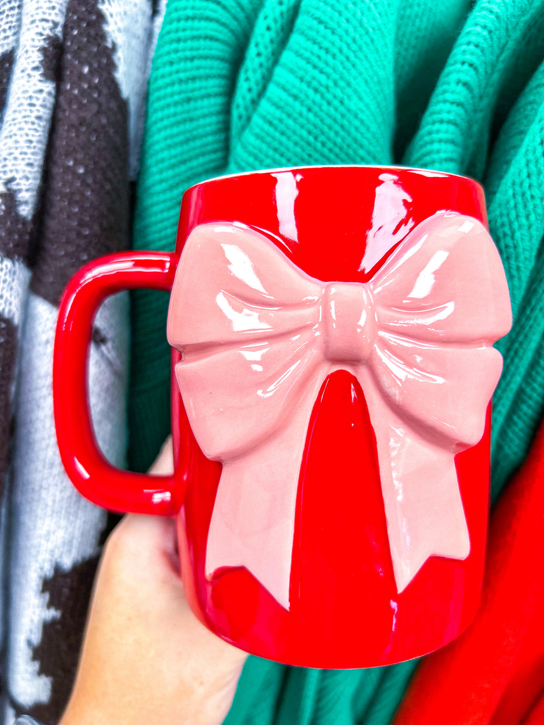 MS Bow Mug Red & Pink