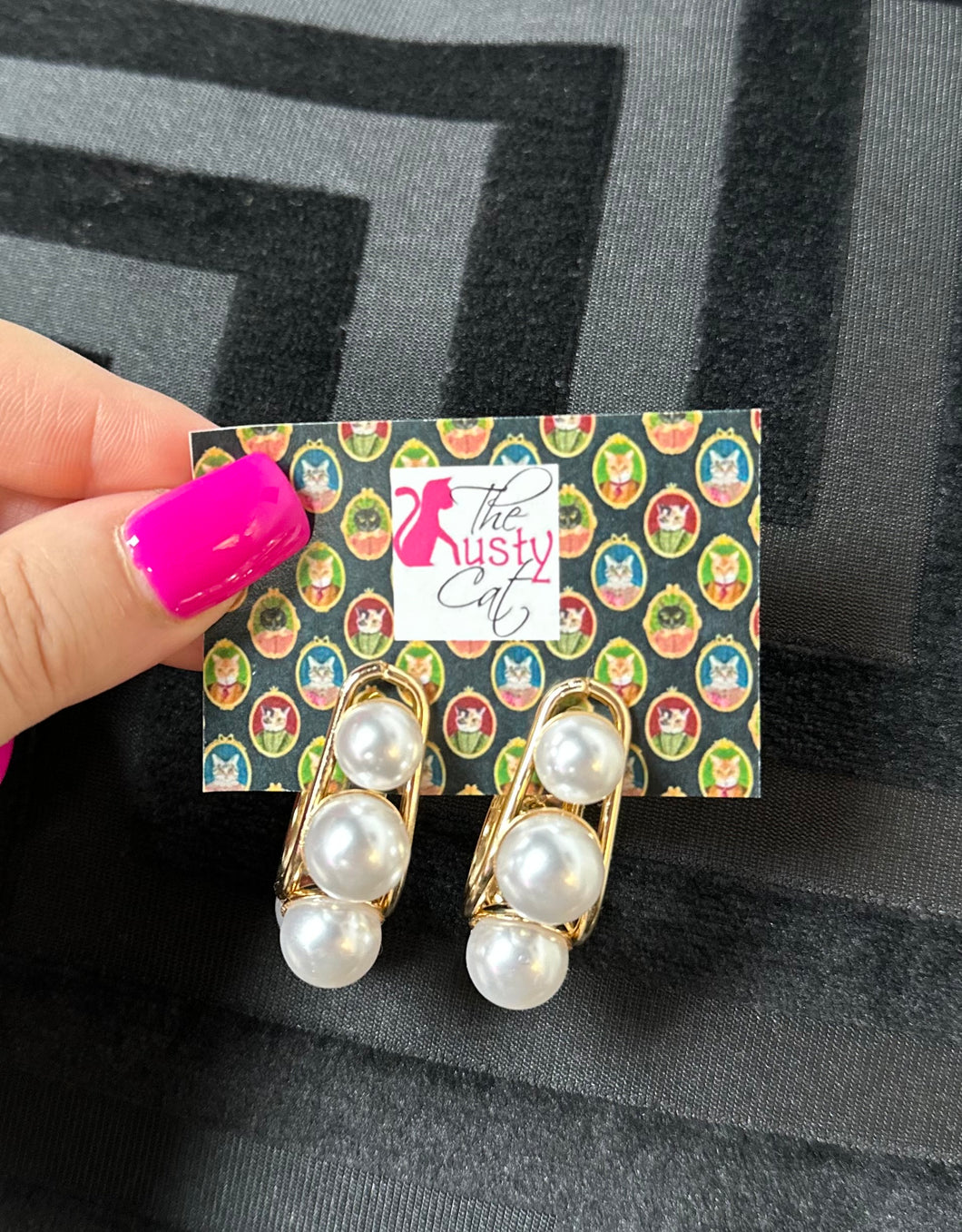 Pearl Hoop Earrings