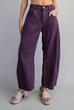 Load image into Gallery viewer, Plum Mineral Washed Barrel Jeans