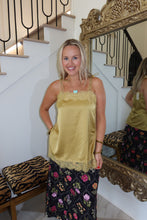 Load image into Gallery viewer, Chartreuse lace tank