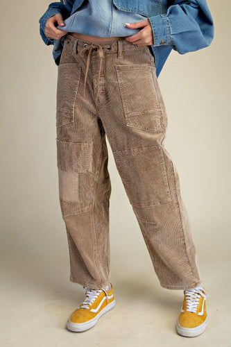 Corduroy Wide Leg Pants Khaki