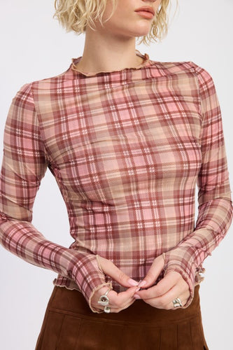 Burgundy/Pink Layering Top