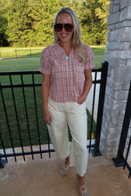 Load image into Gallery viewer, Powder Pink Plaid Blouse