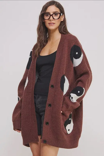 Yin To My Yang Oversized Cardigan