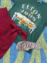 Load image into Gallery viewer, Maroon Tie Mini Skort