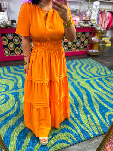 Lennon Orange Maxi Dress