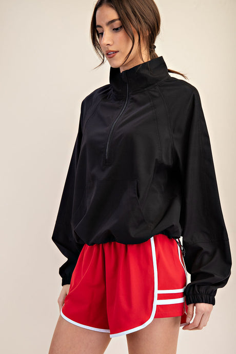 Black Quarter Zip Pullover