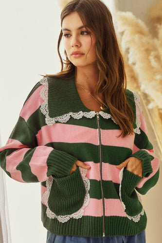 Sweet Dreams Pink/Green Cardigan