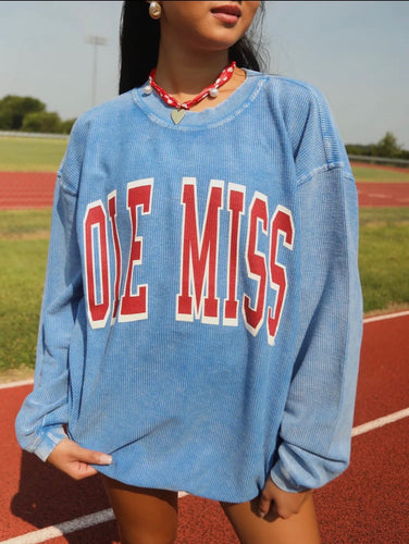 Ole Miss Classic Corded Sweatshirt
