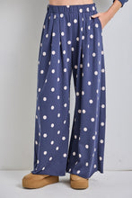 Load image into Gallery viewer, Navy/Cream Polka Dot Sweat Set