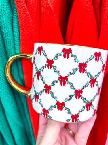 MS Holiday Trellis Cafe Mug