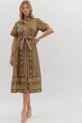 Keeping It Classy Dress Brown