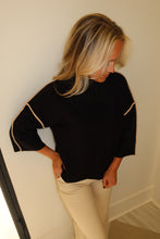 Load image into Gallery viewer, Little Details Black Mock Neck Sweater