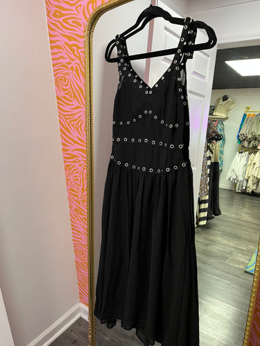 Black Maxi With Silver Detail