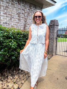 Sweet Eyelet Skirt Set