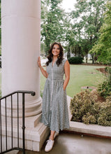 Load image into Gallery viewer, Deep Evergreen Plaid Scrunch Waist Midi